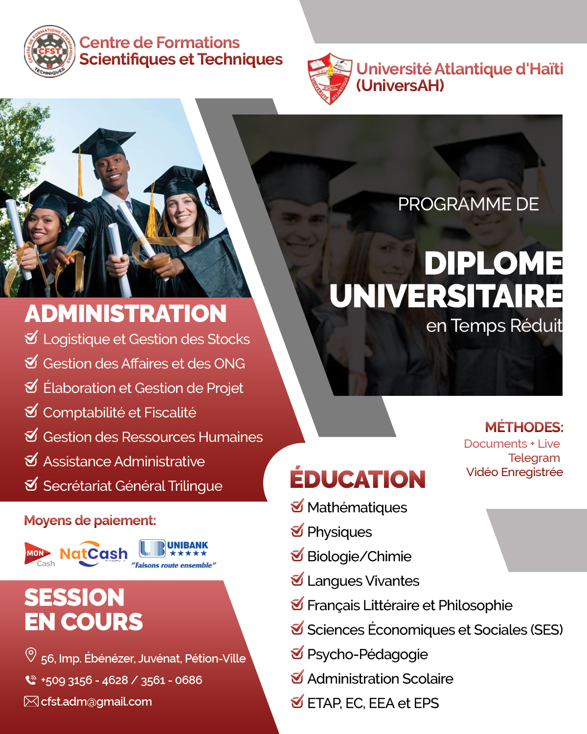 Flyer formation UNIVERSAH/CFST